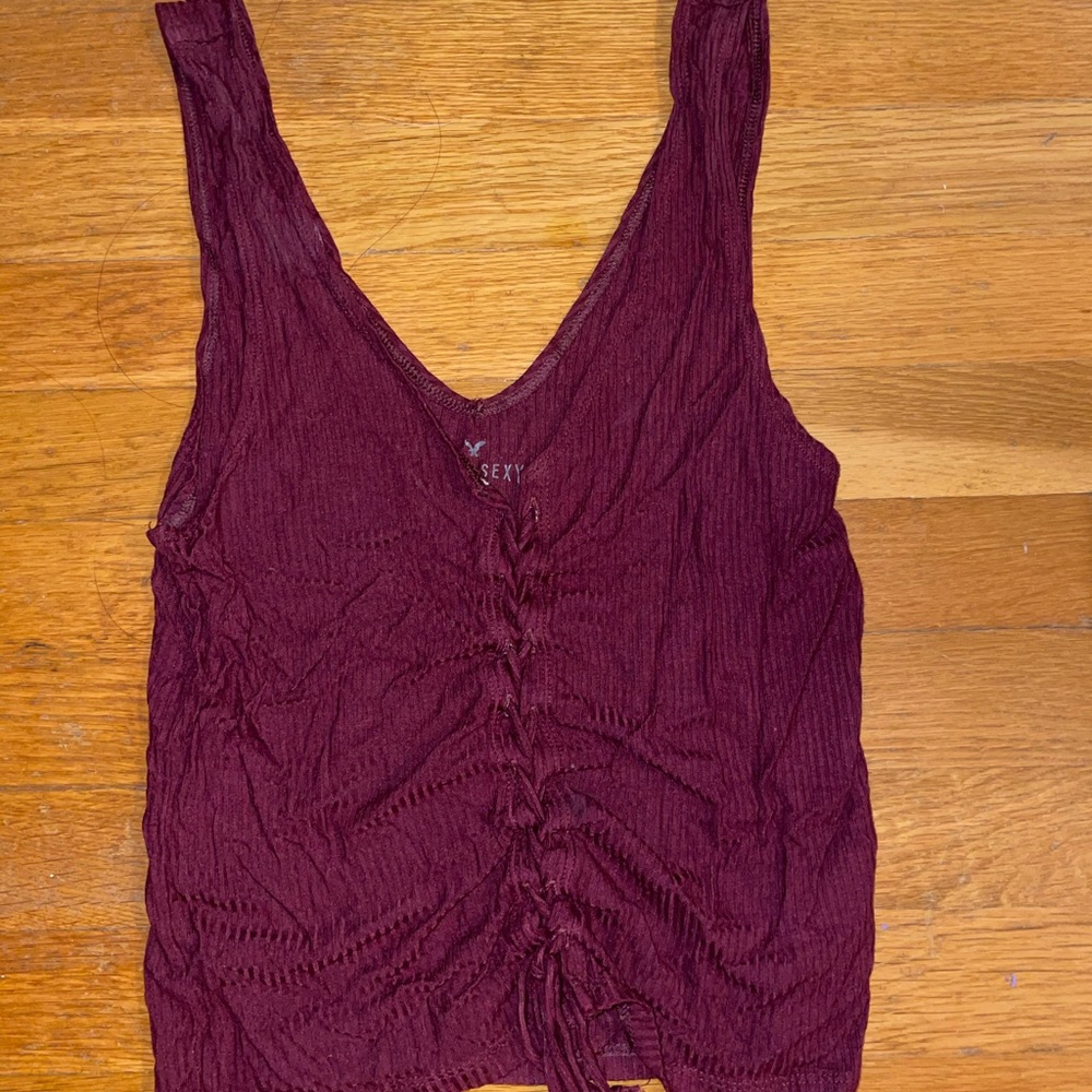 Tie Front Lace Up Tank Top